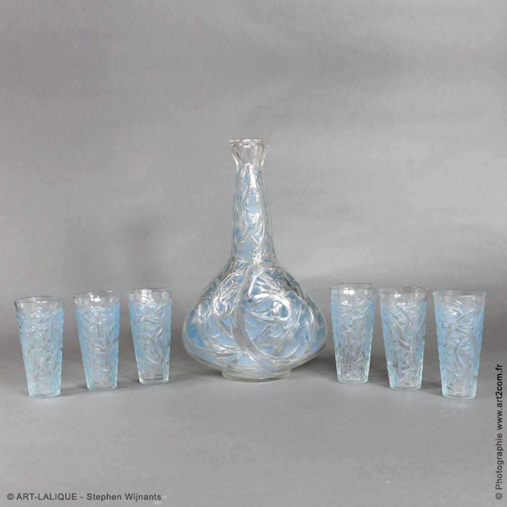 Carafe et gobelets R.LALIQUE 1920